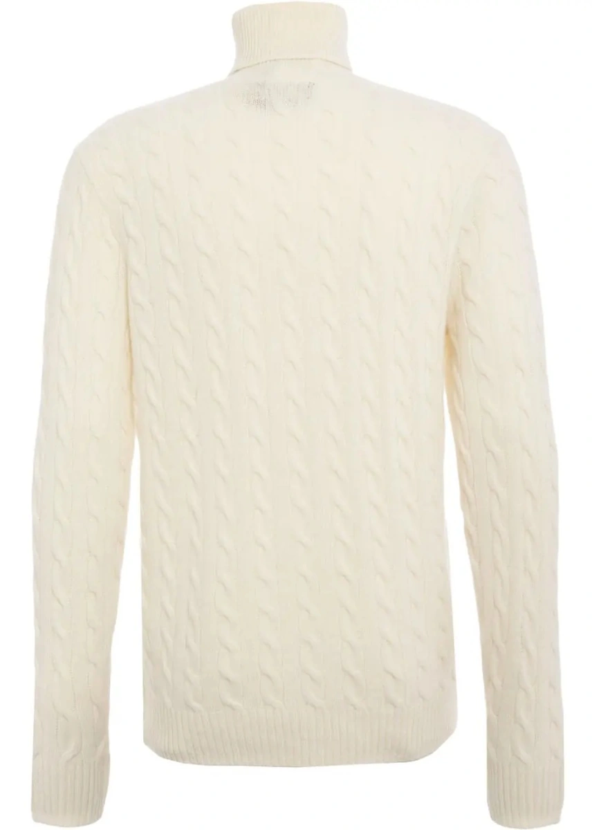 Pulover Rollneck sweater with cable knit pattern - Img 2