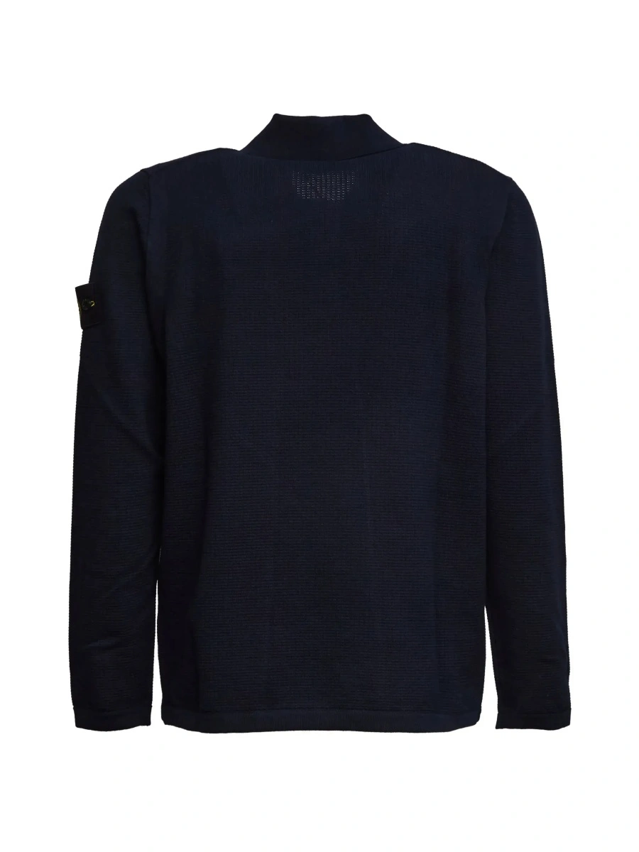 Pulover Stone Island albastru din bumbac - Img 4