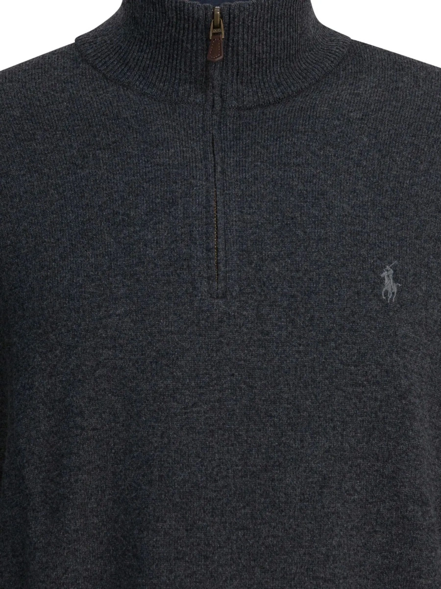 Pulover Sweater with a half-zip and logo - Img 3