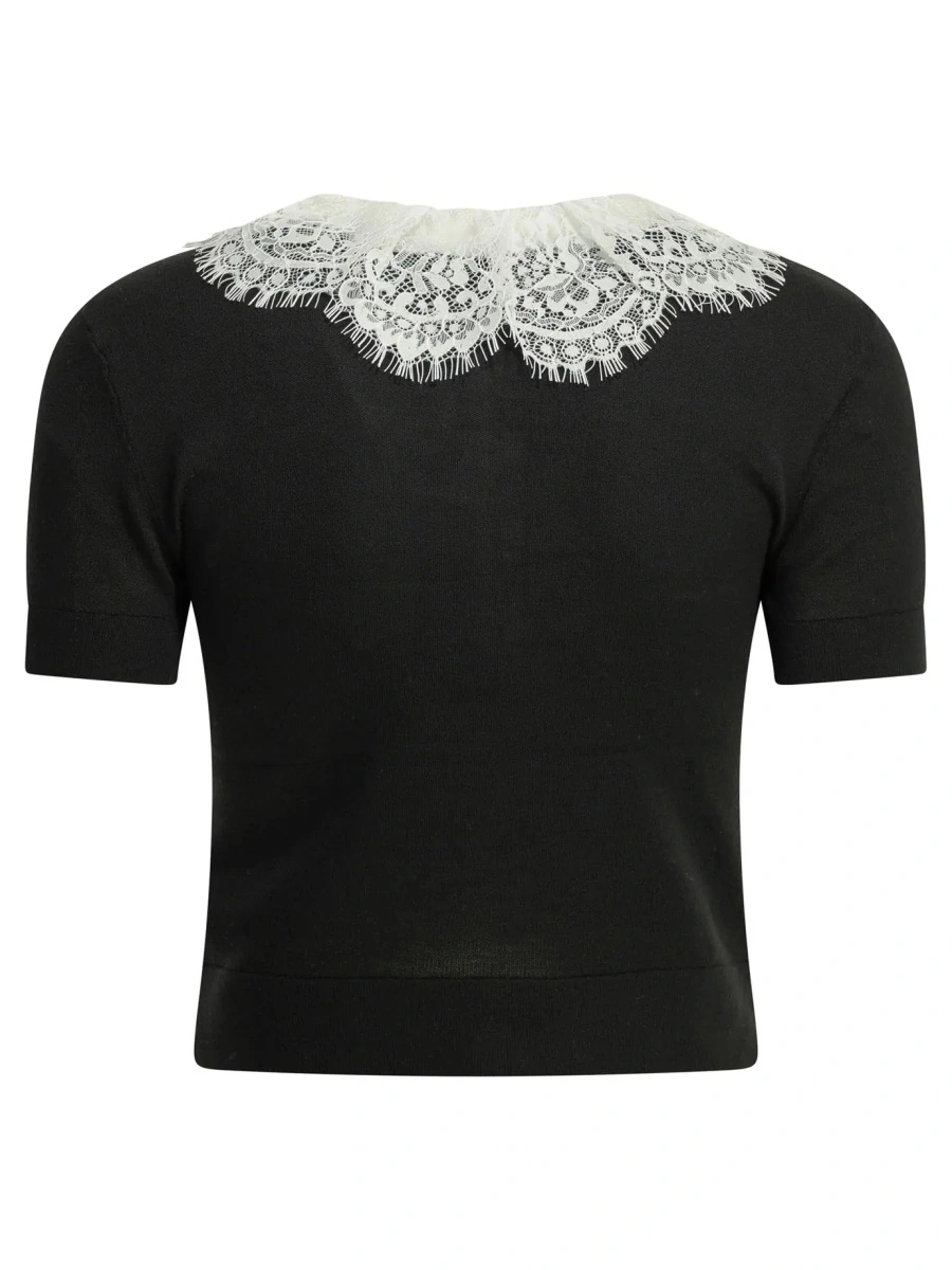 Pulover Sweater with lace collar - Img 2