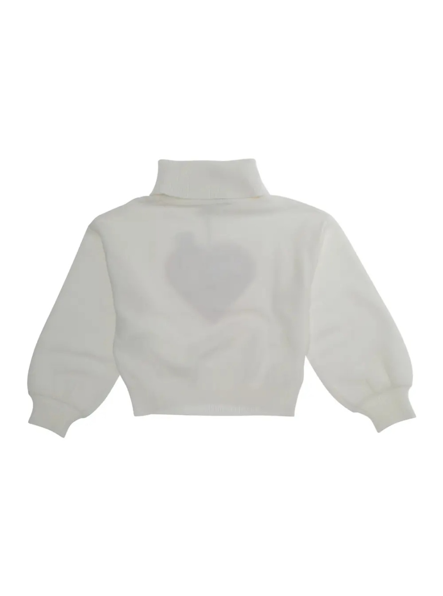 Pulover Sweater with round neck and long sleeves in Tech Fabric white for Boy - Img 2
