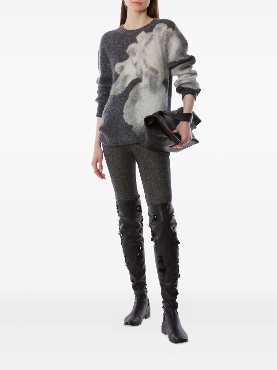 Pulover tricotat Alberta Ferretti gri - Img 2