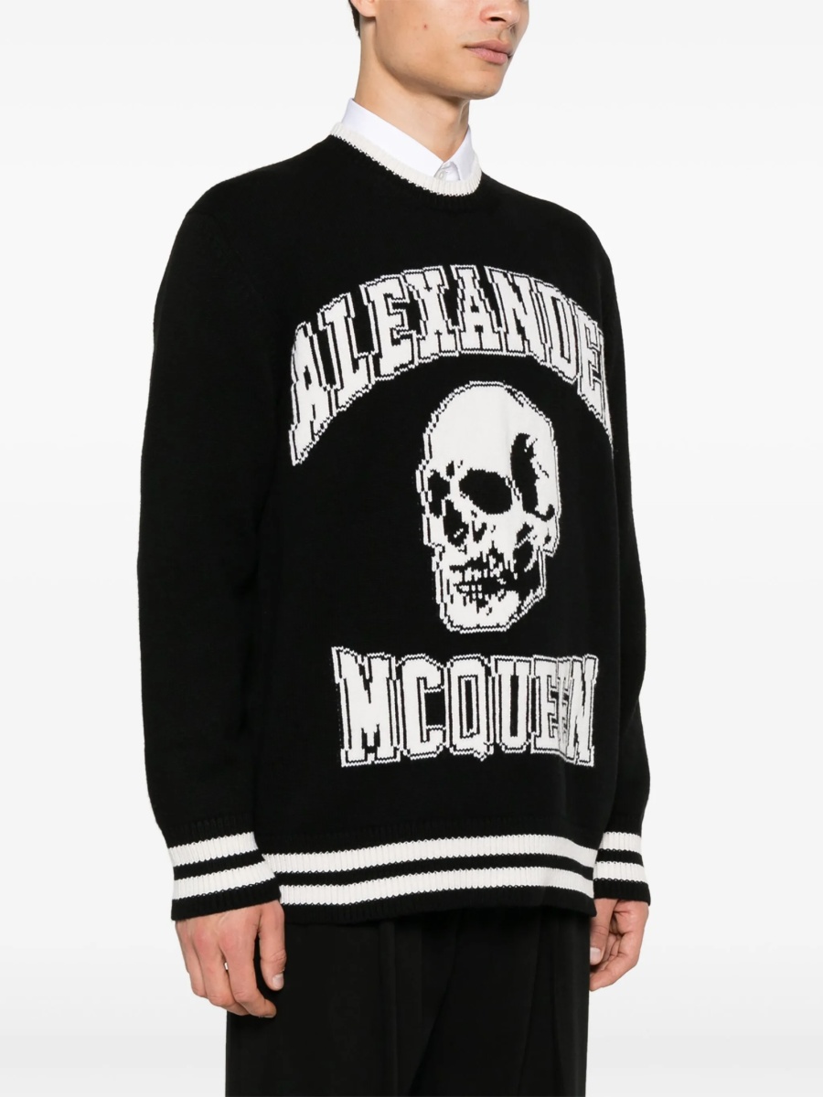 Pulover tricotat Alexander McQueen negru - Img 3