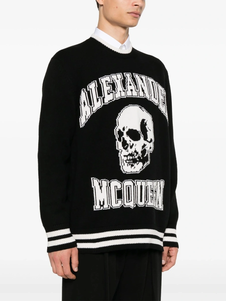 Pulover tricotat Alexander McQueen negru - Img 3