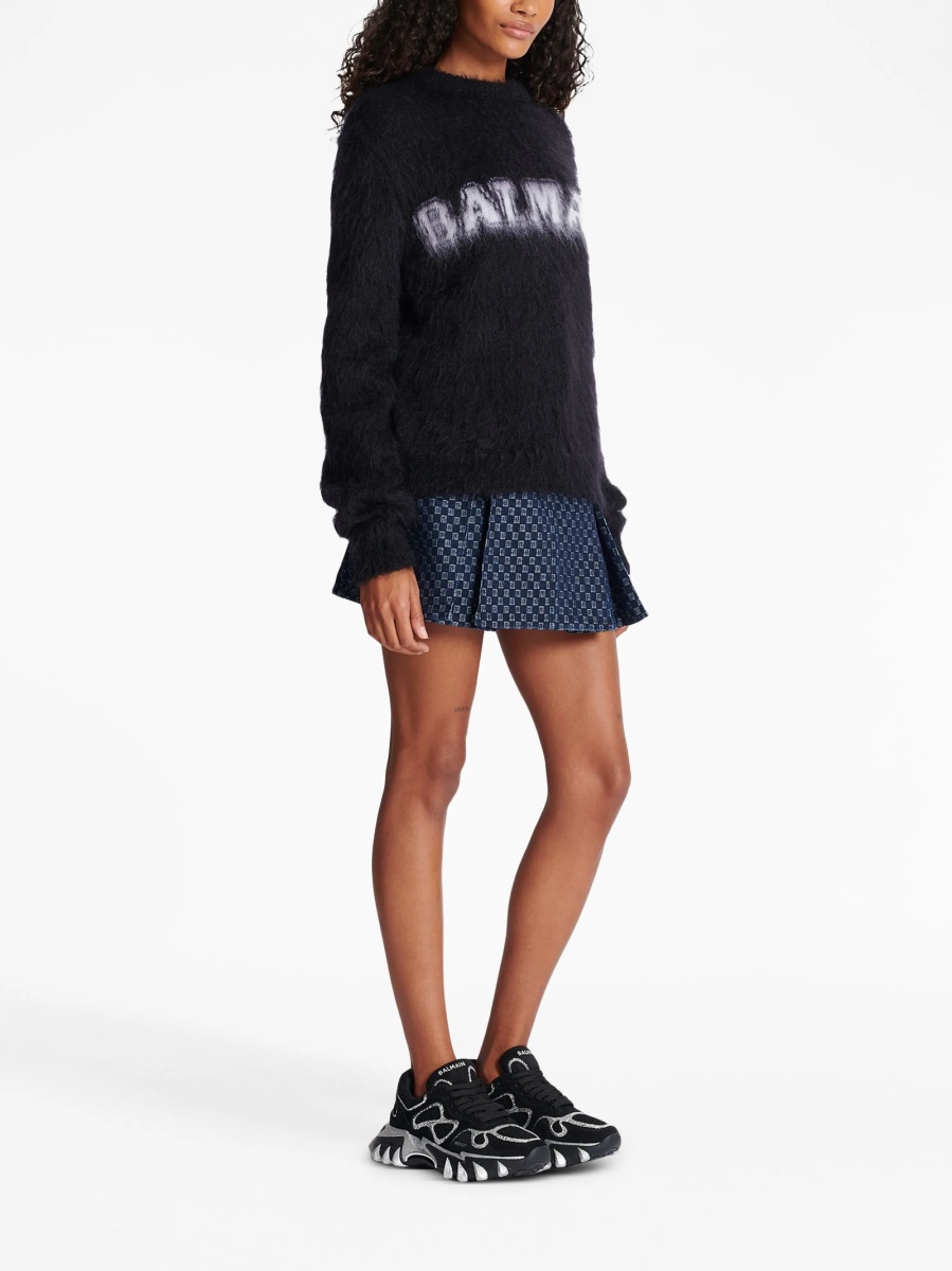 Pulover tricotat Balmain negru - Img 3