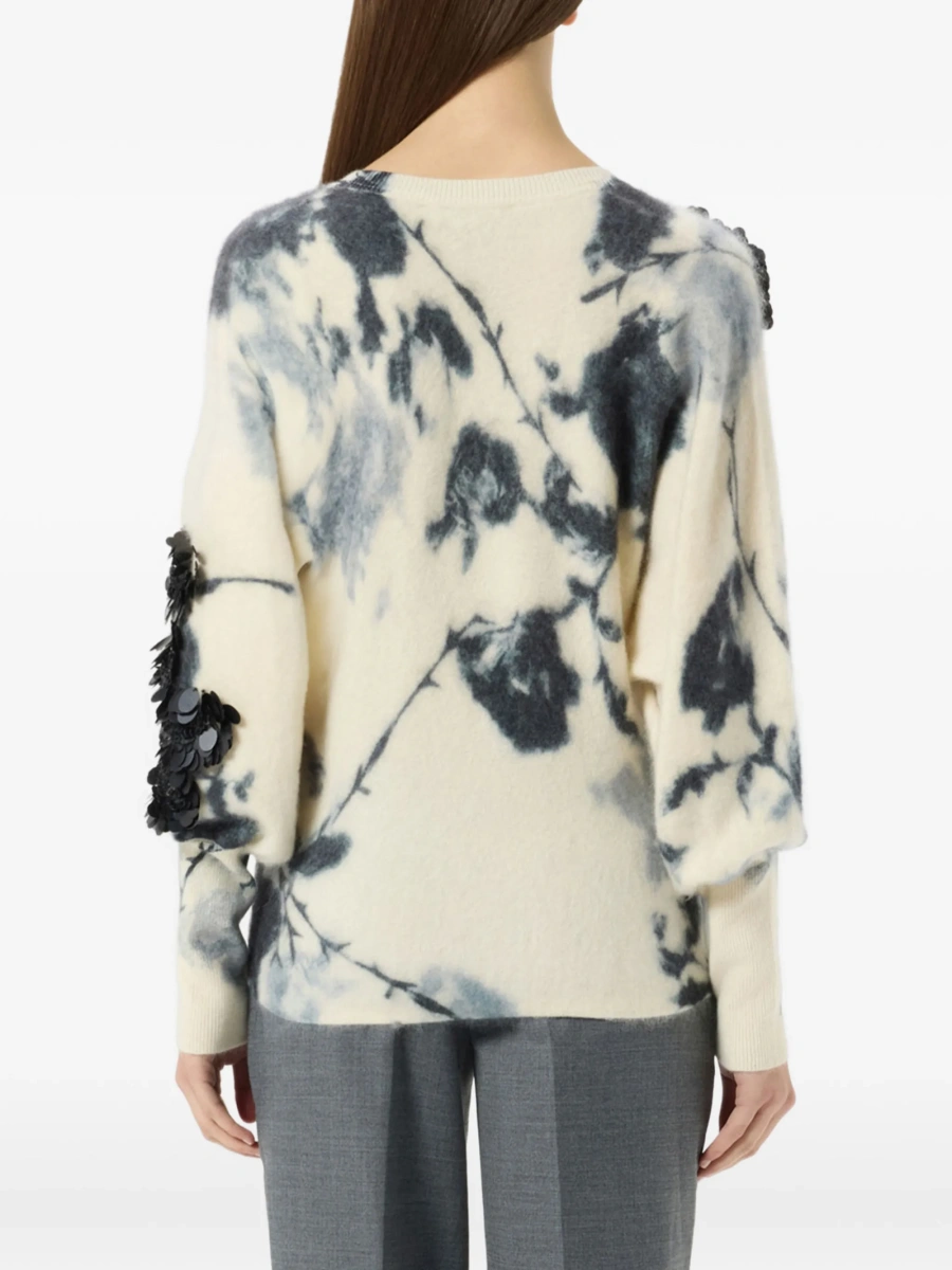 Pulover tricotat Blumarine neutru din lana si casmir - Img 5