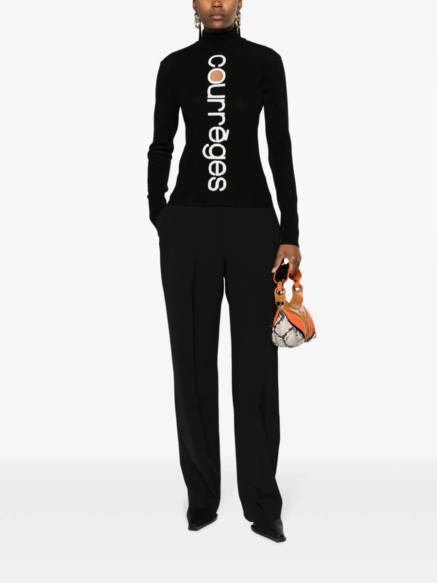 Pulover tricotat COURRÈGES negru - Img 2
