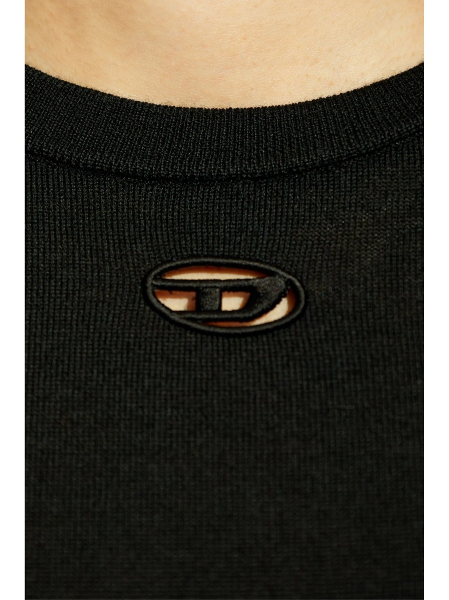 Pulover tricotat Diesel negru - Img 5