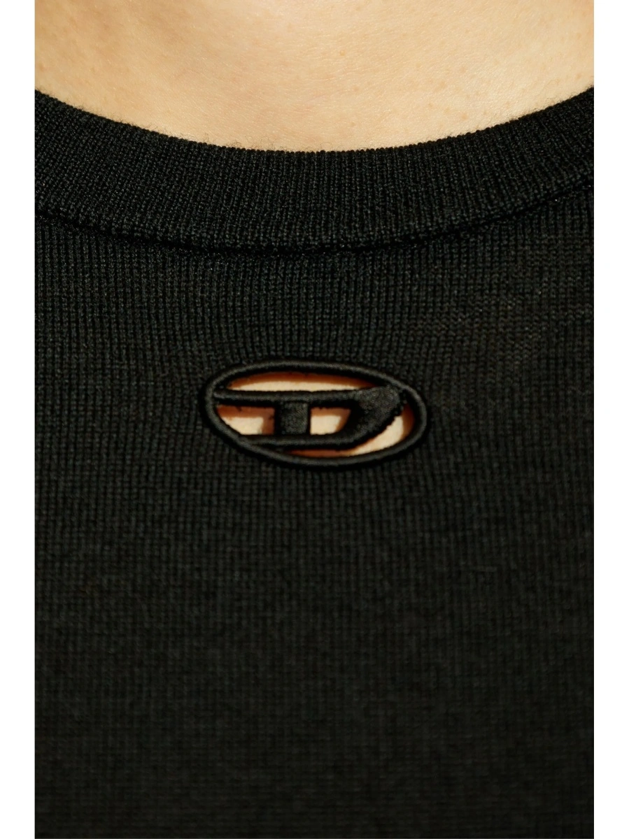 Pulover tricotat Diesel negru - Img 5