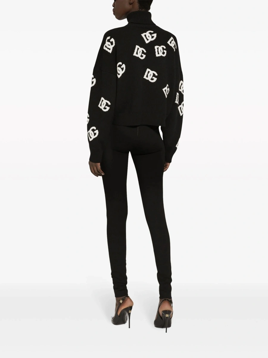 Pulover tricotat Dolce &amp; Gabbana negru - Img 4