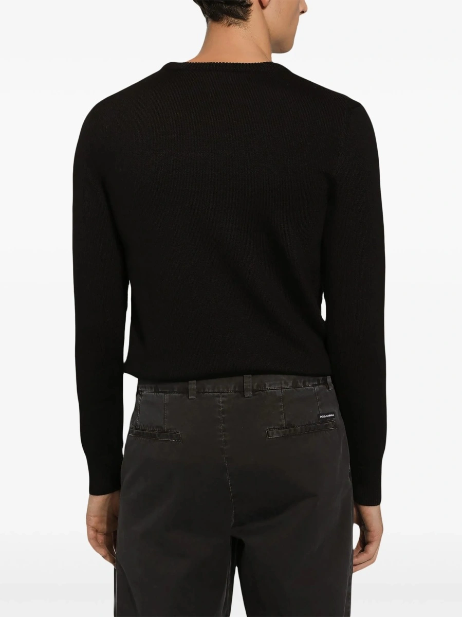 Pulover tricotat Dolce &amp; Gabbana negru - Img 5