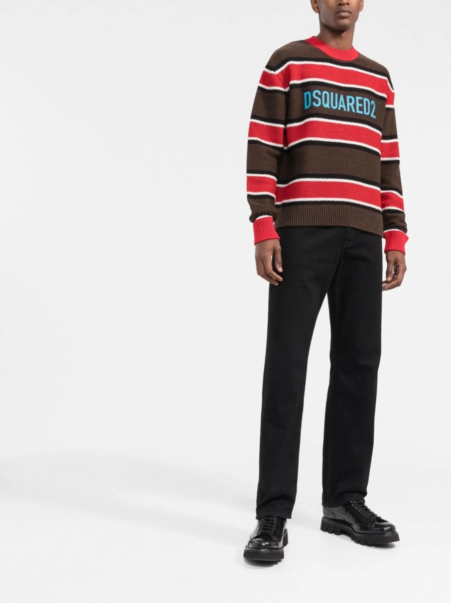 Pulover tricotat DSQUARED2 maro - Img 2