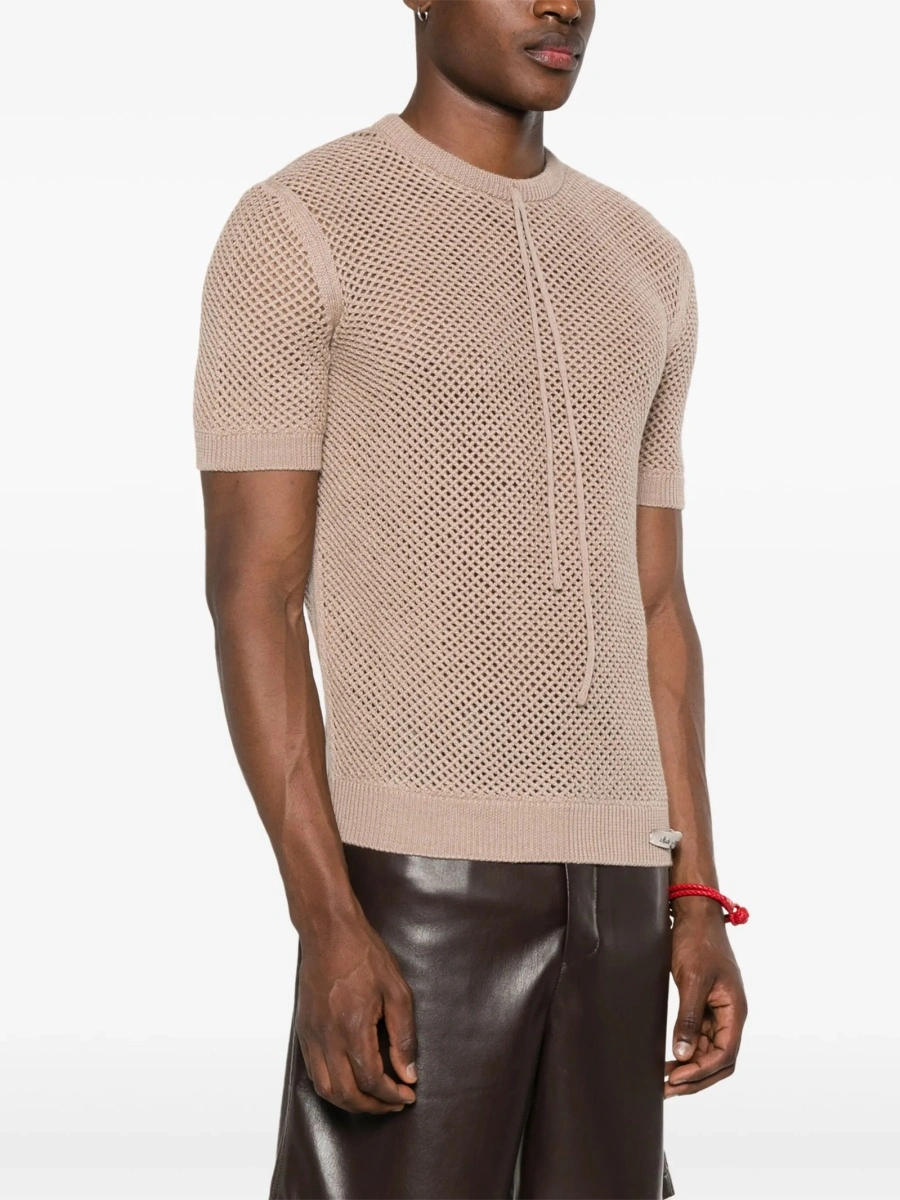 Pulover tricotat Fendi neutru - Img 3