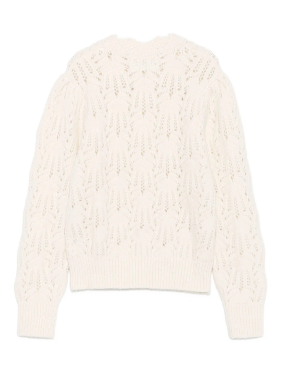 Pulover tricotat ISABEL MARANT ETOILE alb - Img 2