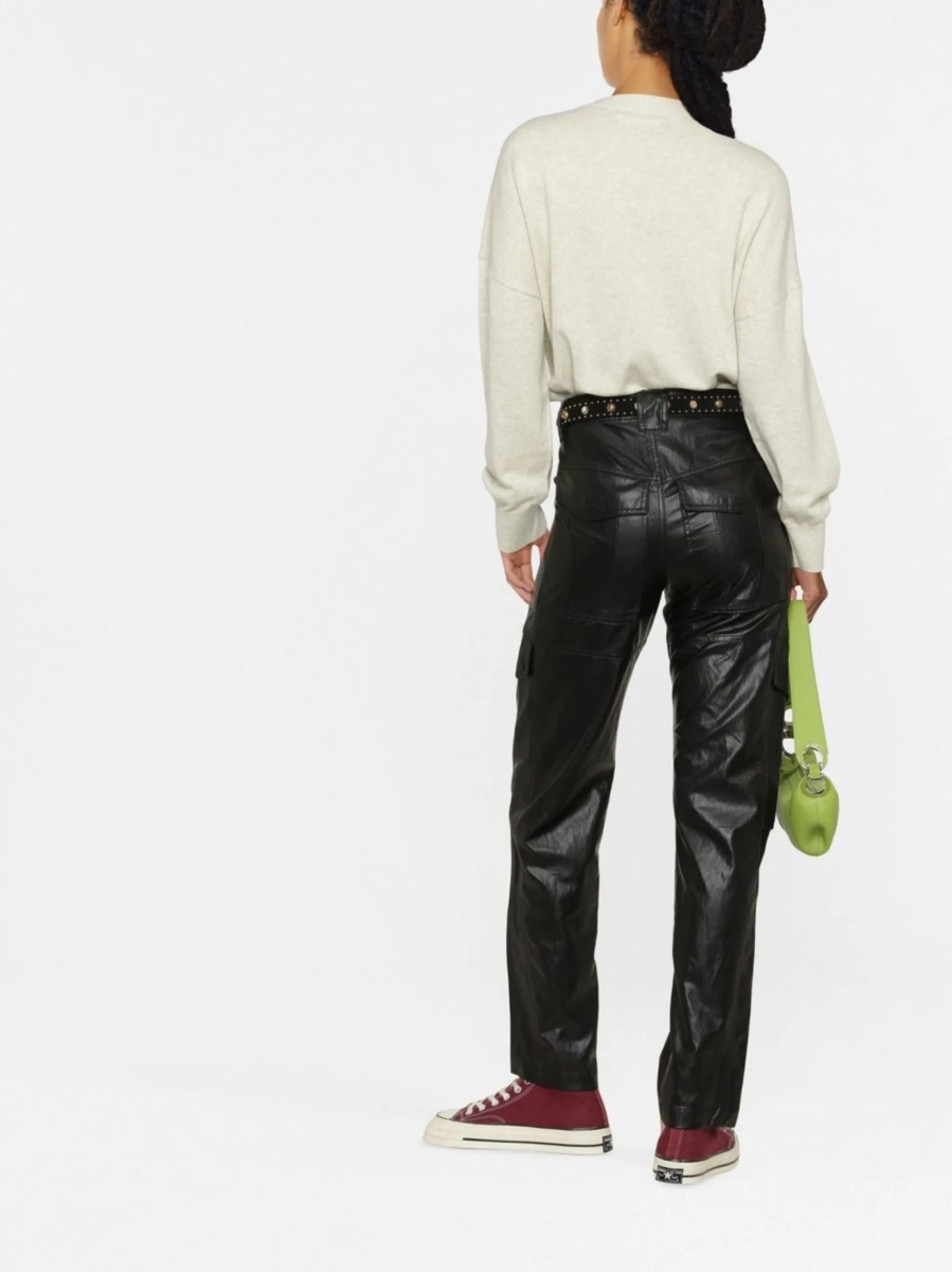 Pulover tricotat ISABEL MARANT ETOILE neutru - Img 4