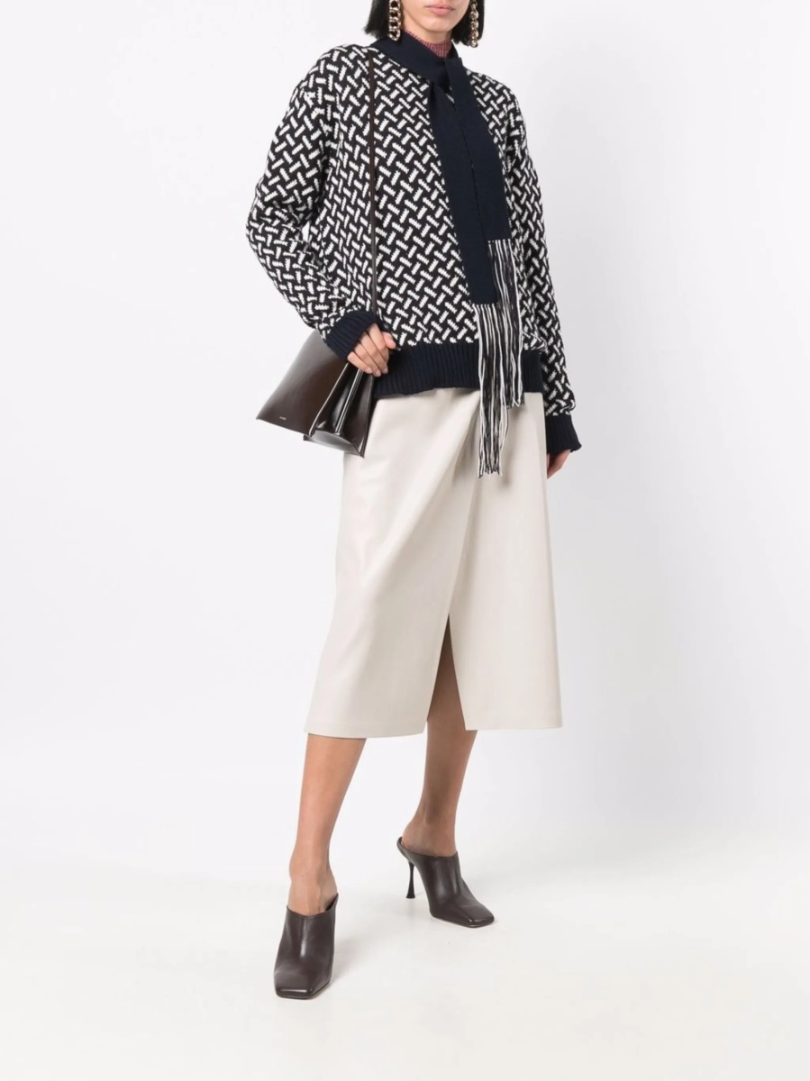 Pulover tricotat Jil Sander albastru - Img 2