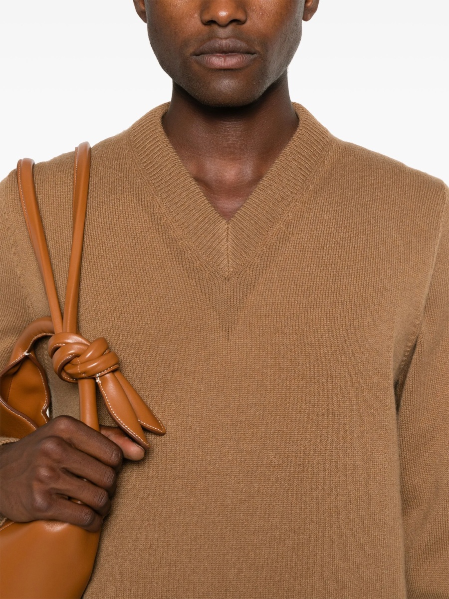 Pulover tricotat Jil Sander maro - Img 5