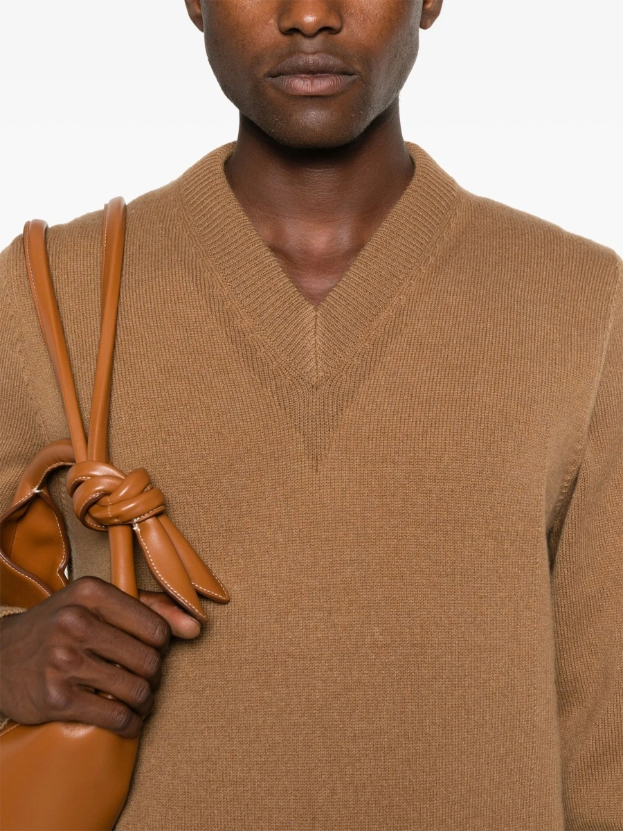 Pulover tricotat Jil Sander maro - Img 5