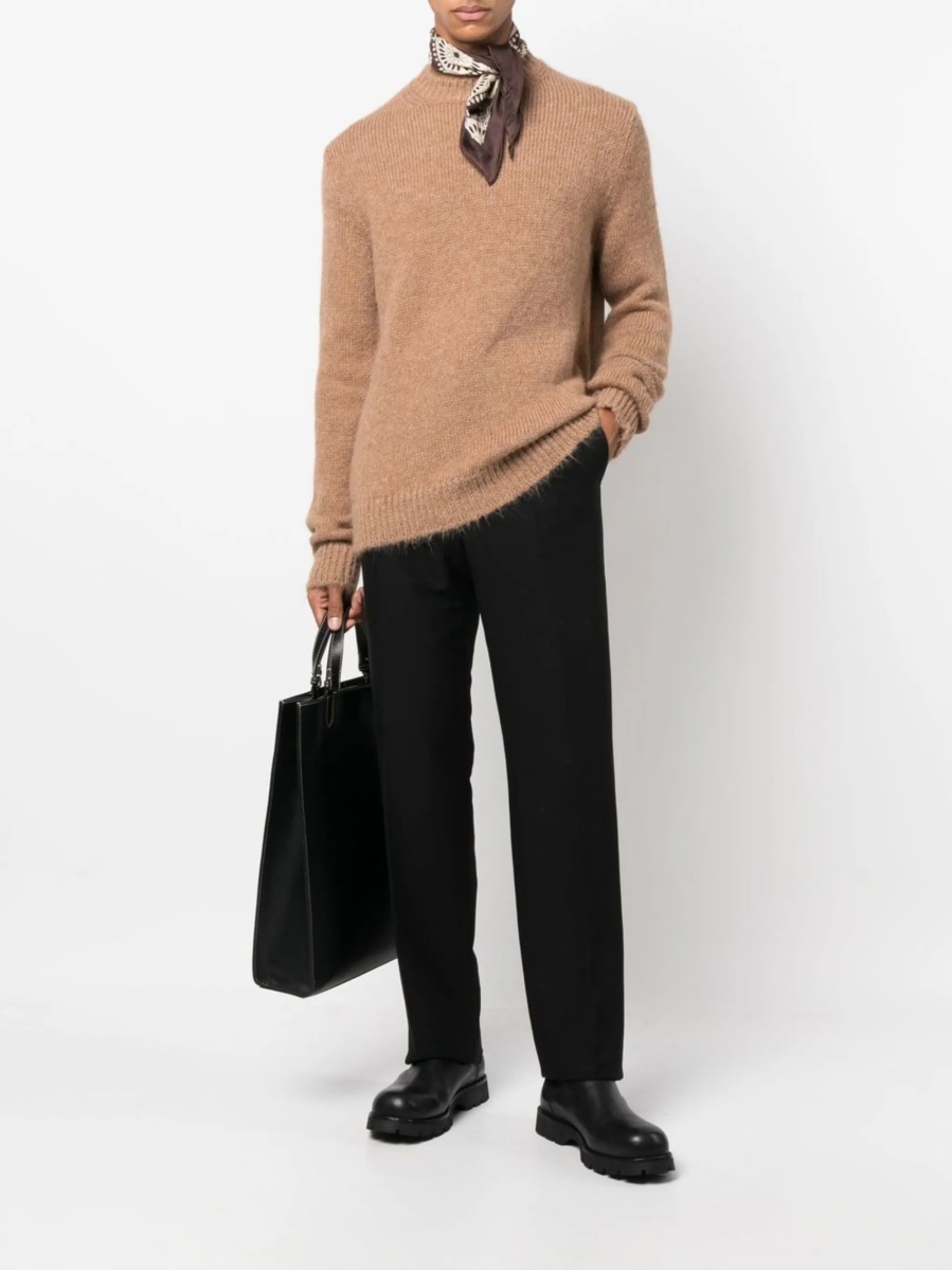 Pulover tricotat Jil Sander maro - Img 2
