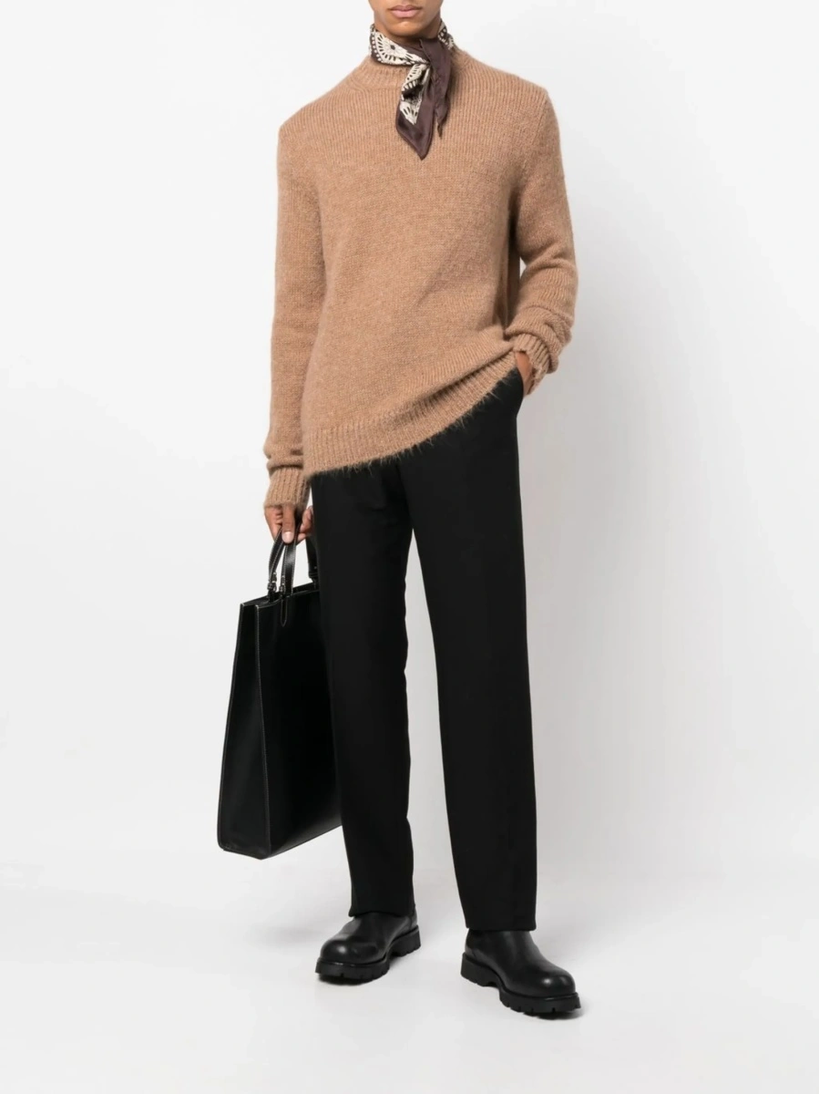 Pulover tricotat Jil Sander maro - Img 2