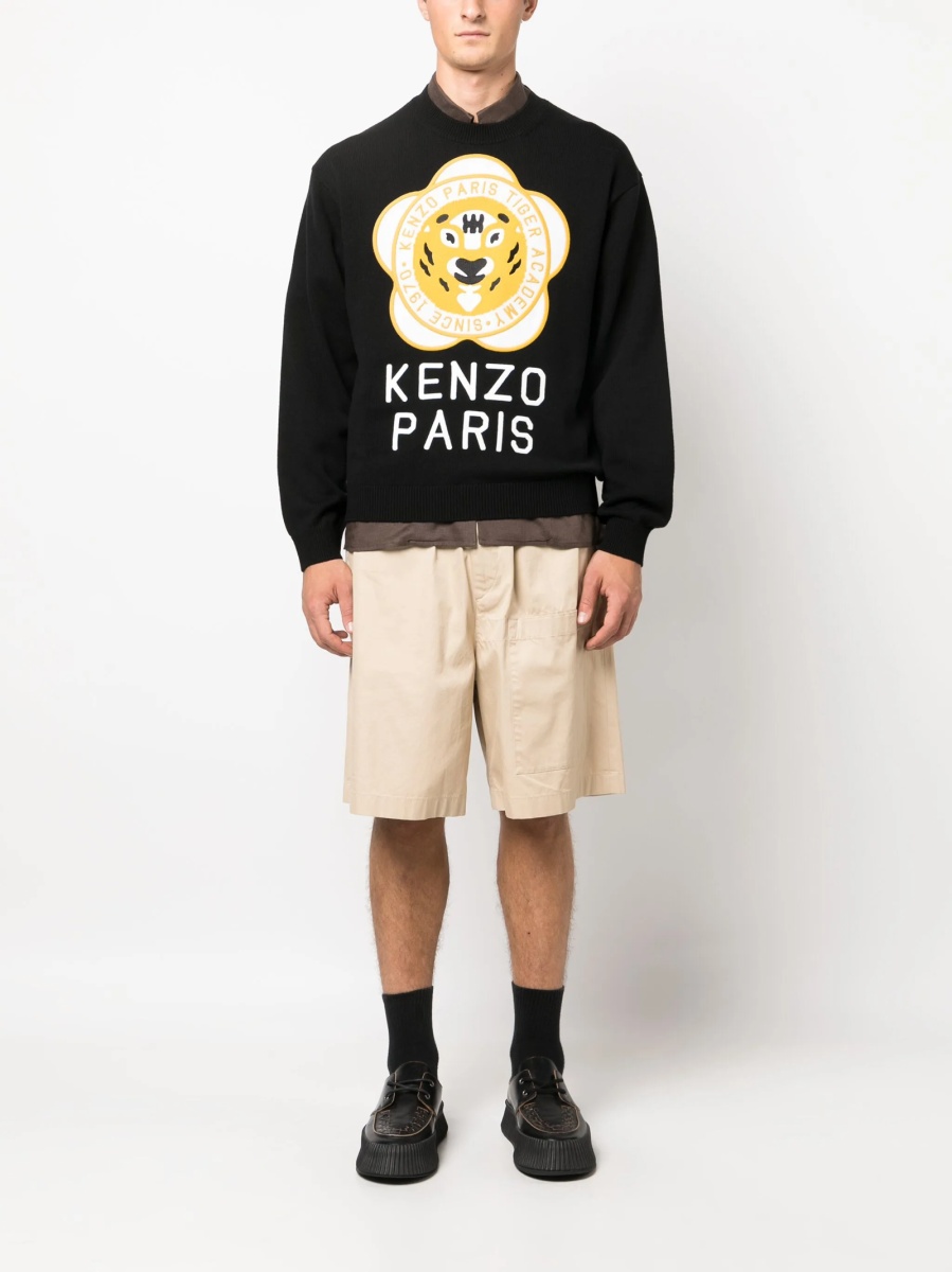 Pulover tricotat Kenzo negru - Img 2