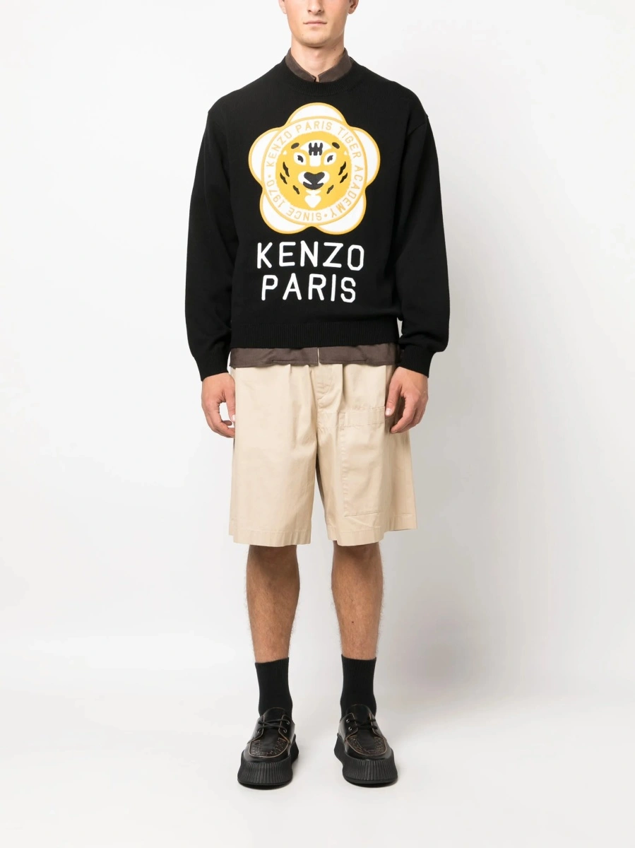 Pulover tricotat Kenzo negru - Img 2