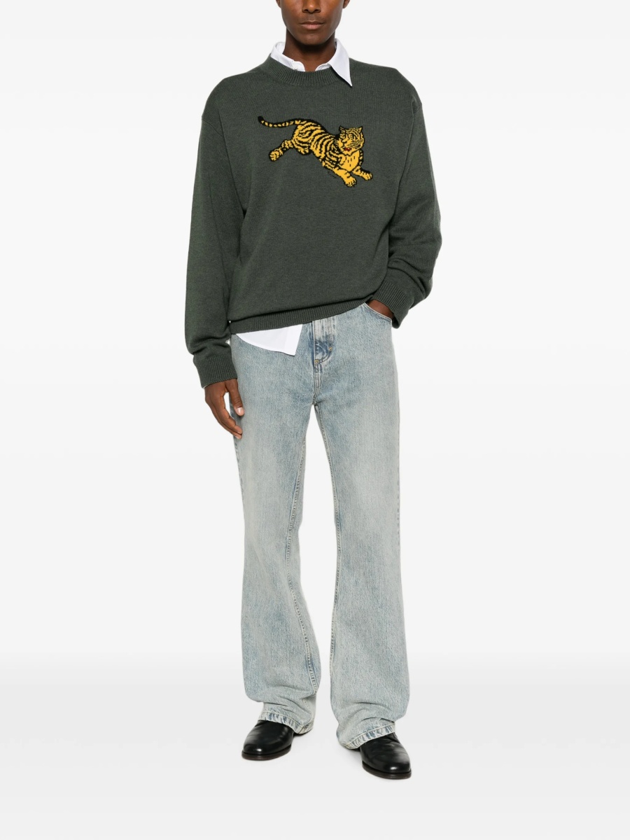 Pulover tricotat Kenzo verde - Img 2