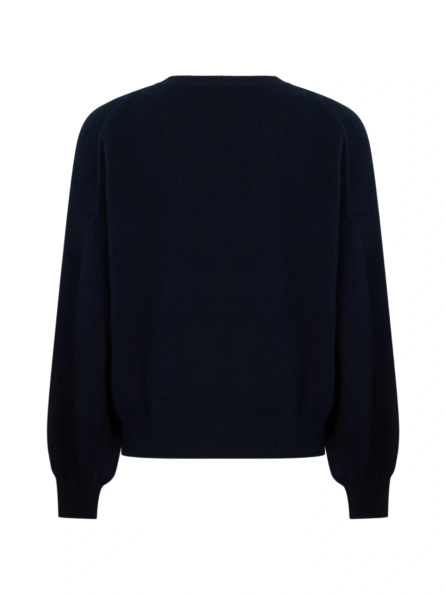 Pulover tricotat Lisa Yang albastru - Img 2