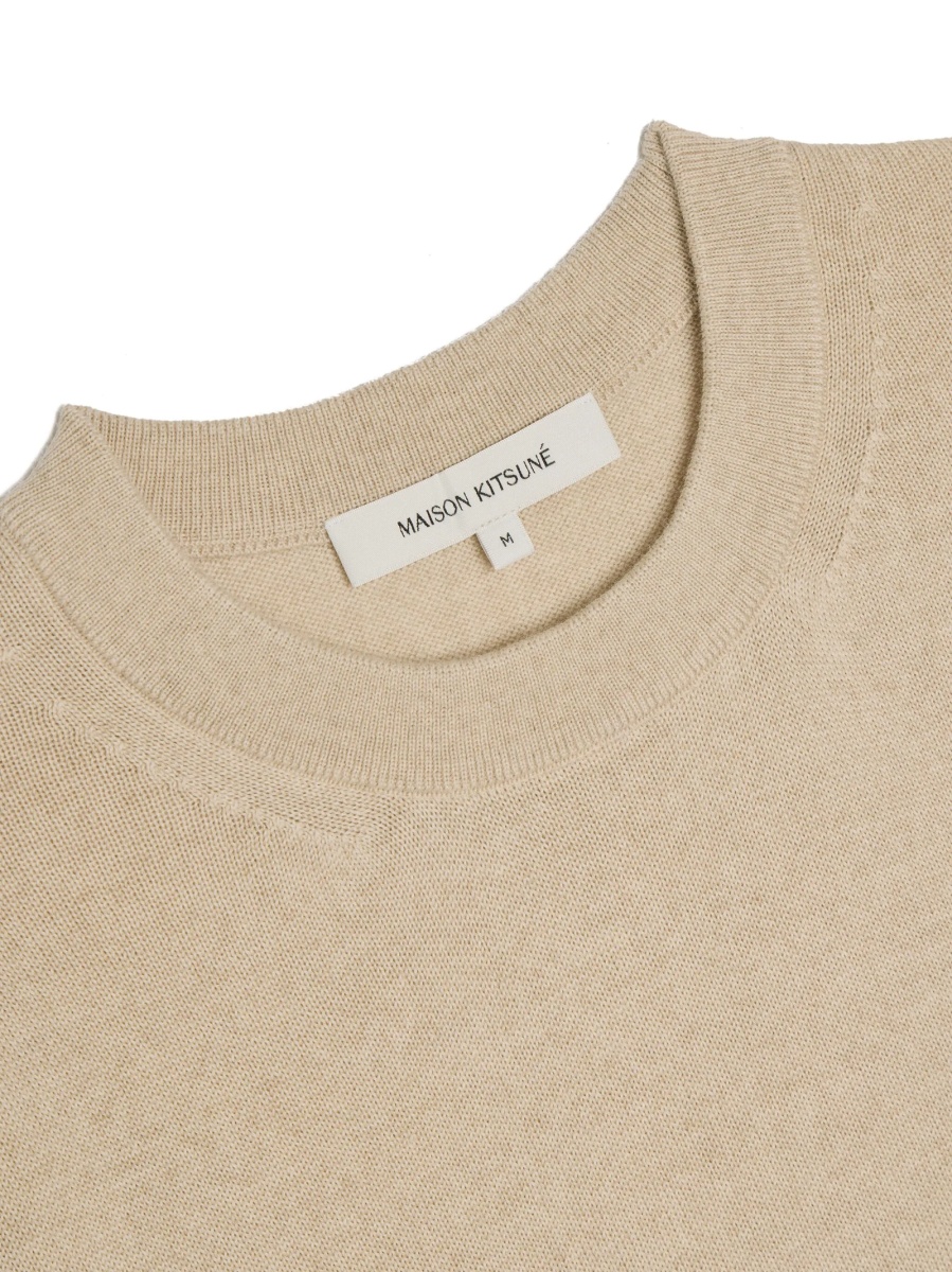 Pulover tricotat MAISON KITSUNÉ neutru - Img 4