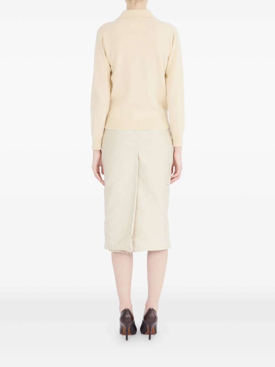 Pulover tricotat Maison Margiela neutru - Img 4