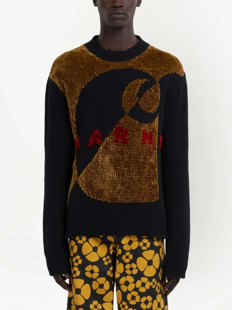 Pulover tricotat Marni negru - Img 2