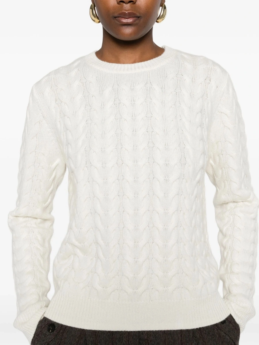 Pulover tricotat Max Mara alb - Img 5