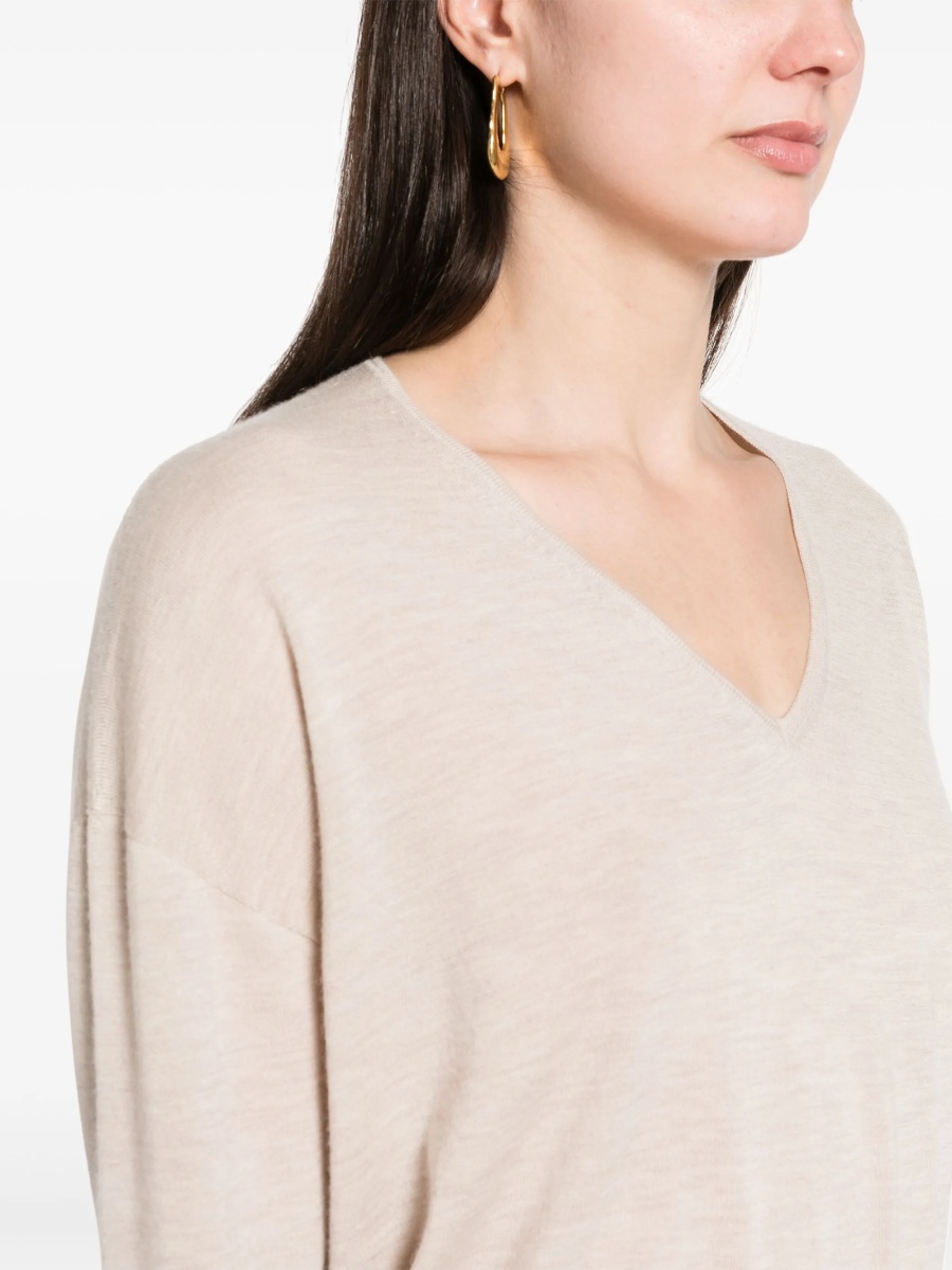 Pulover tricotat Max Mara neutru - Img 5