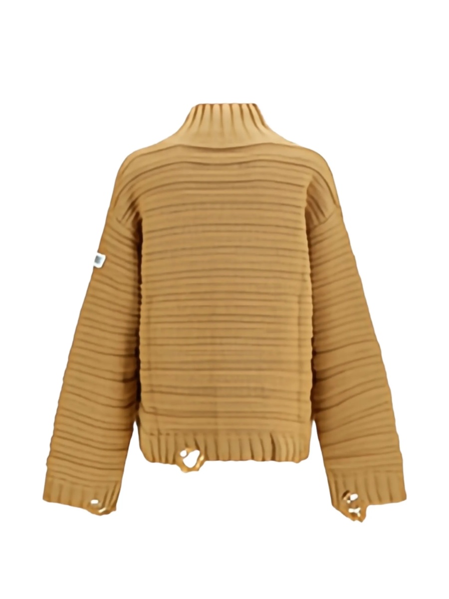 Pulover tricotat MM6 Maison Margiela galben - Img 2