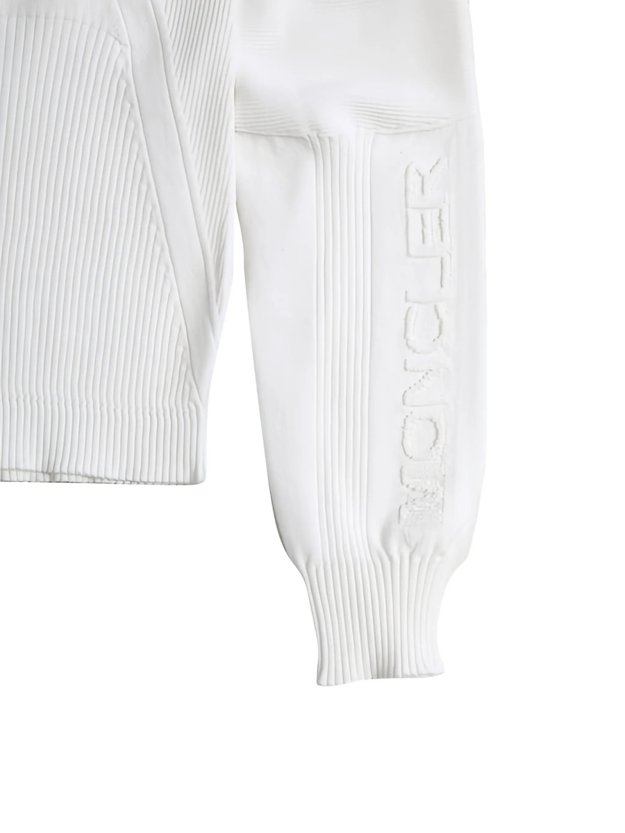 Pulover tricotat Moncler Grenoble neutru - Img 4