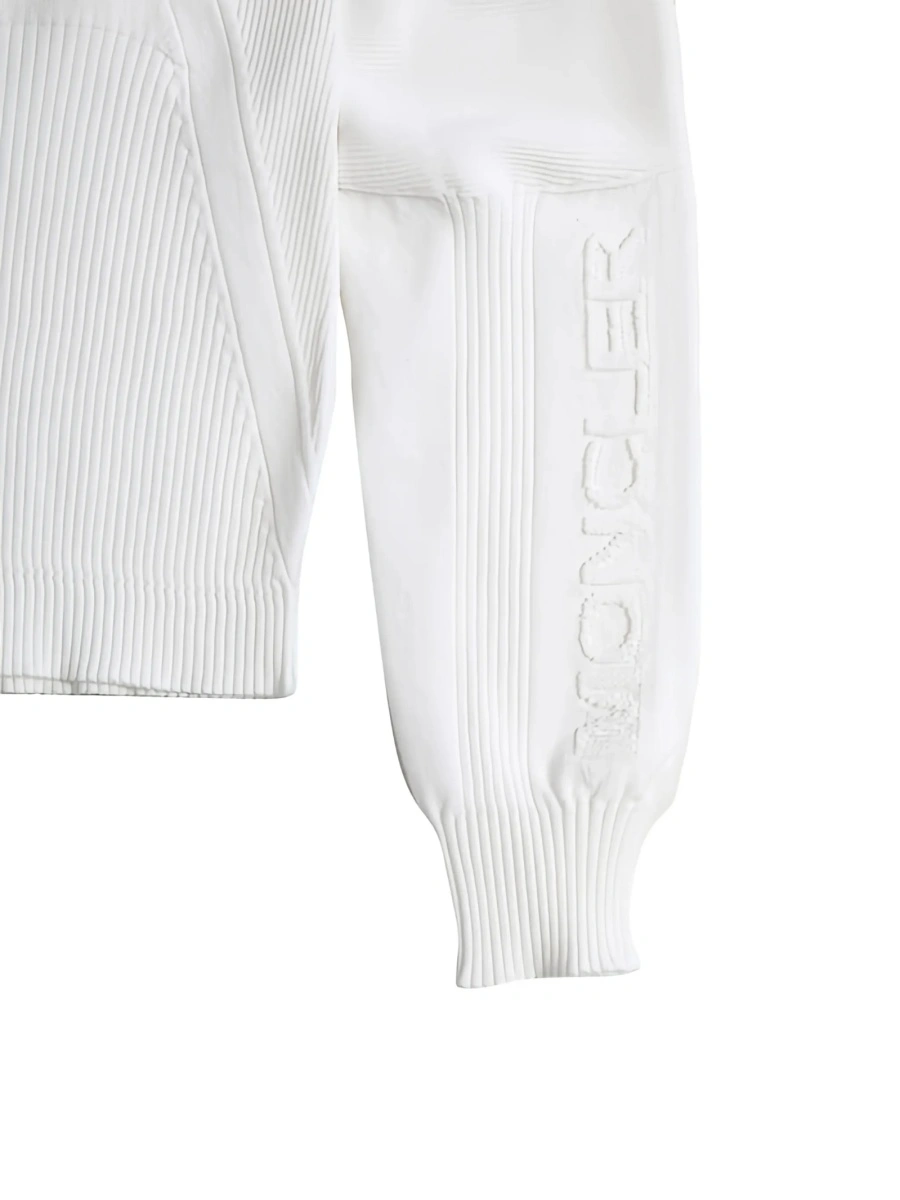 Pulover tricotat Moncler Grenoble neutru - Img 4