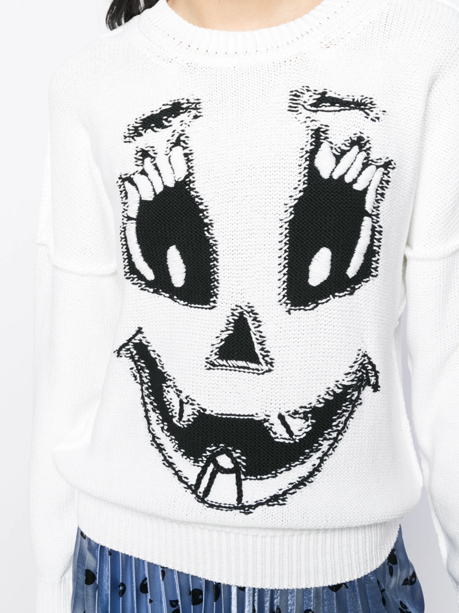 Pulover tricotat Moschino alb - Img 5