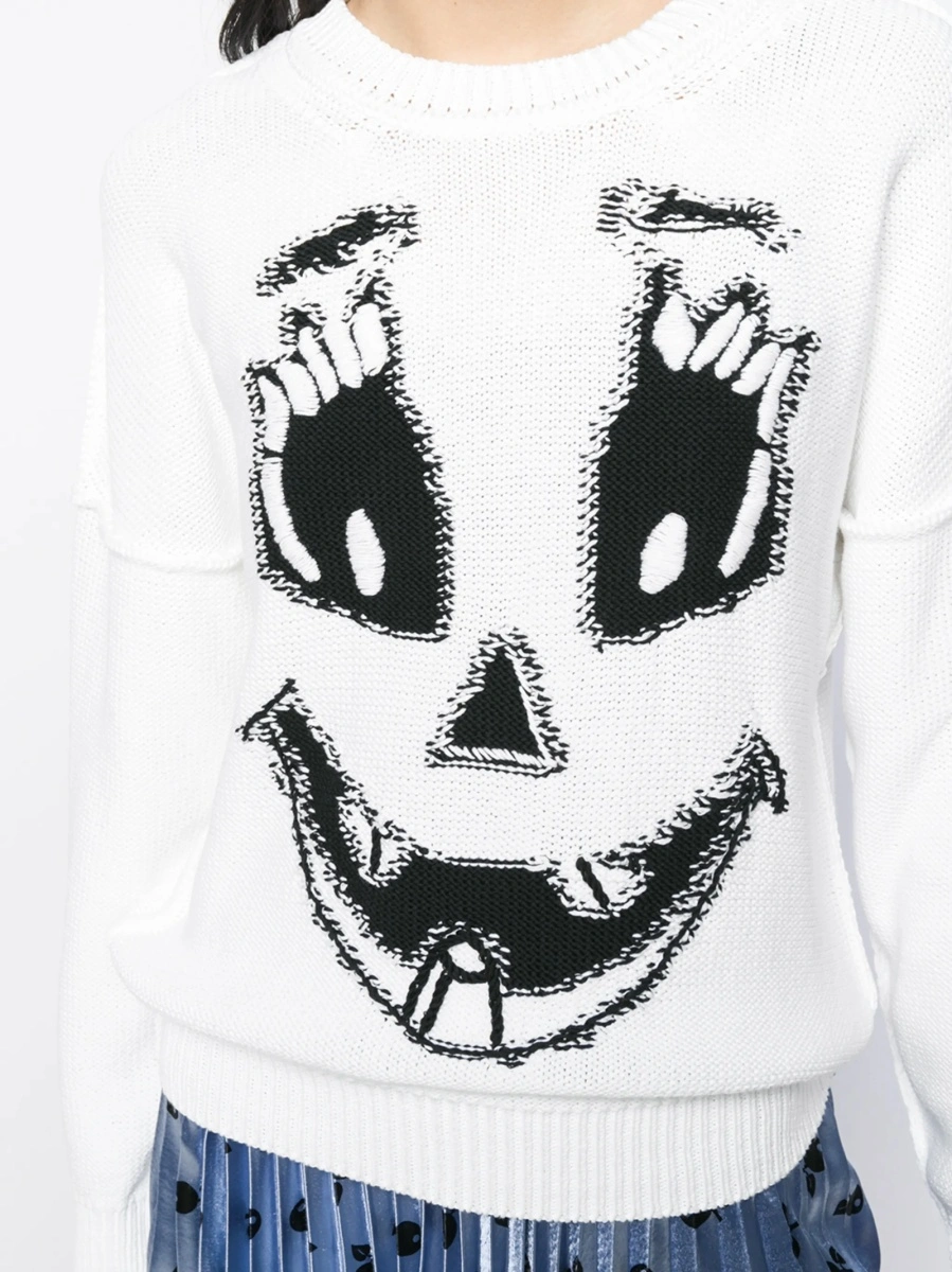Pulover tricotat Moschino alb - Img 5