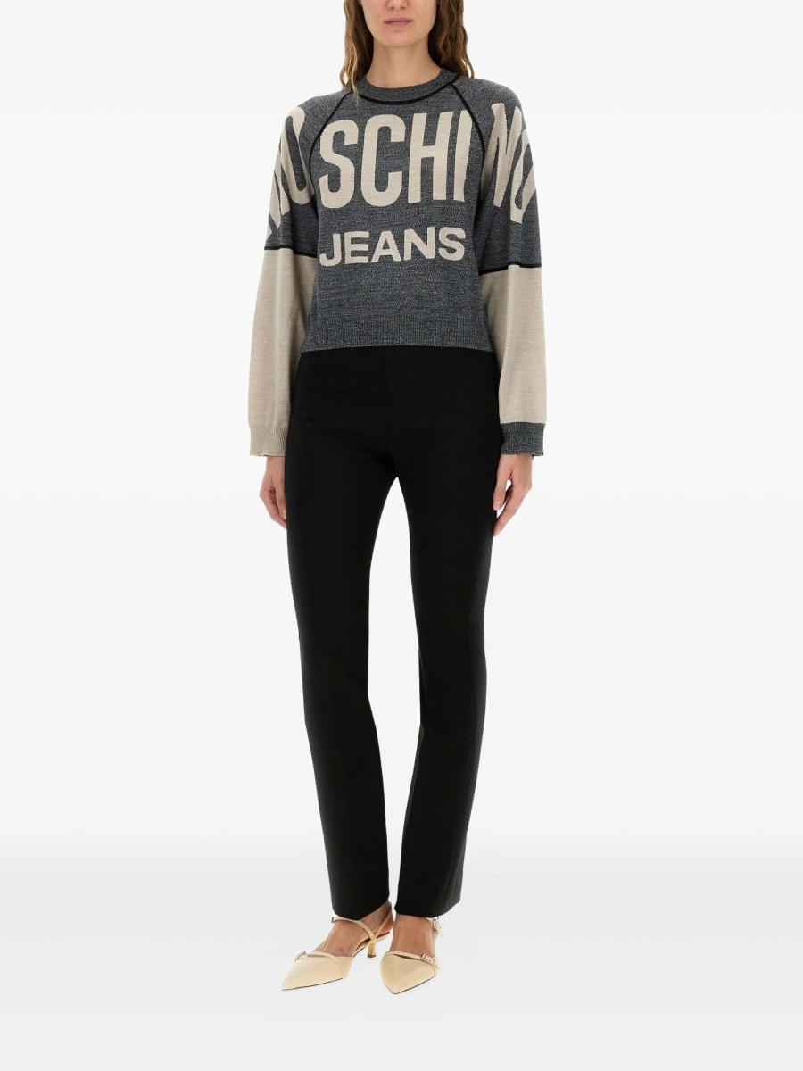 Pulover tricotat MOSCHINO JEANS gri - Img 2