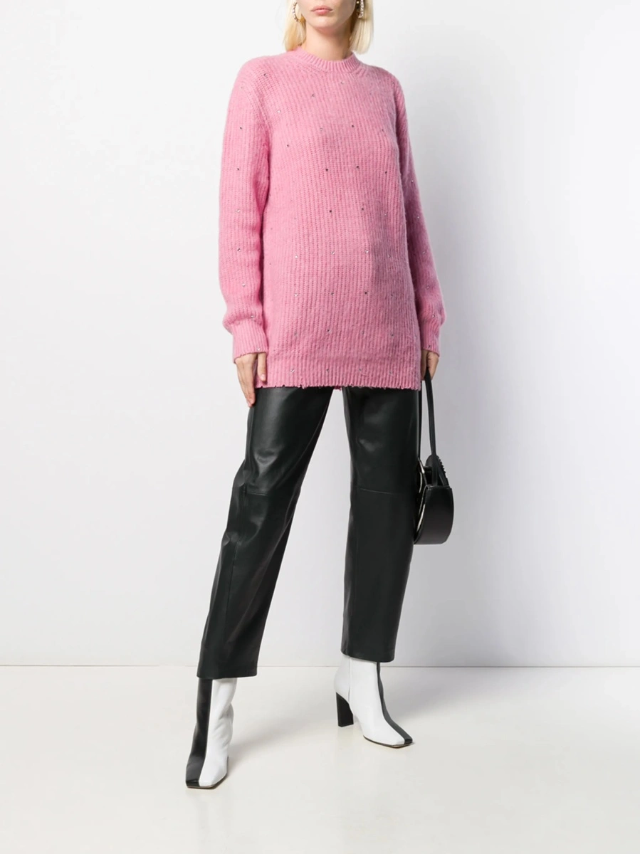 Pulover tricotat MSGM roz - Img 2