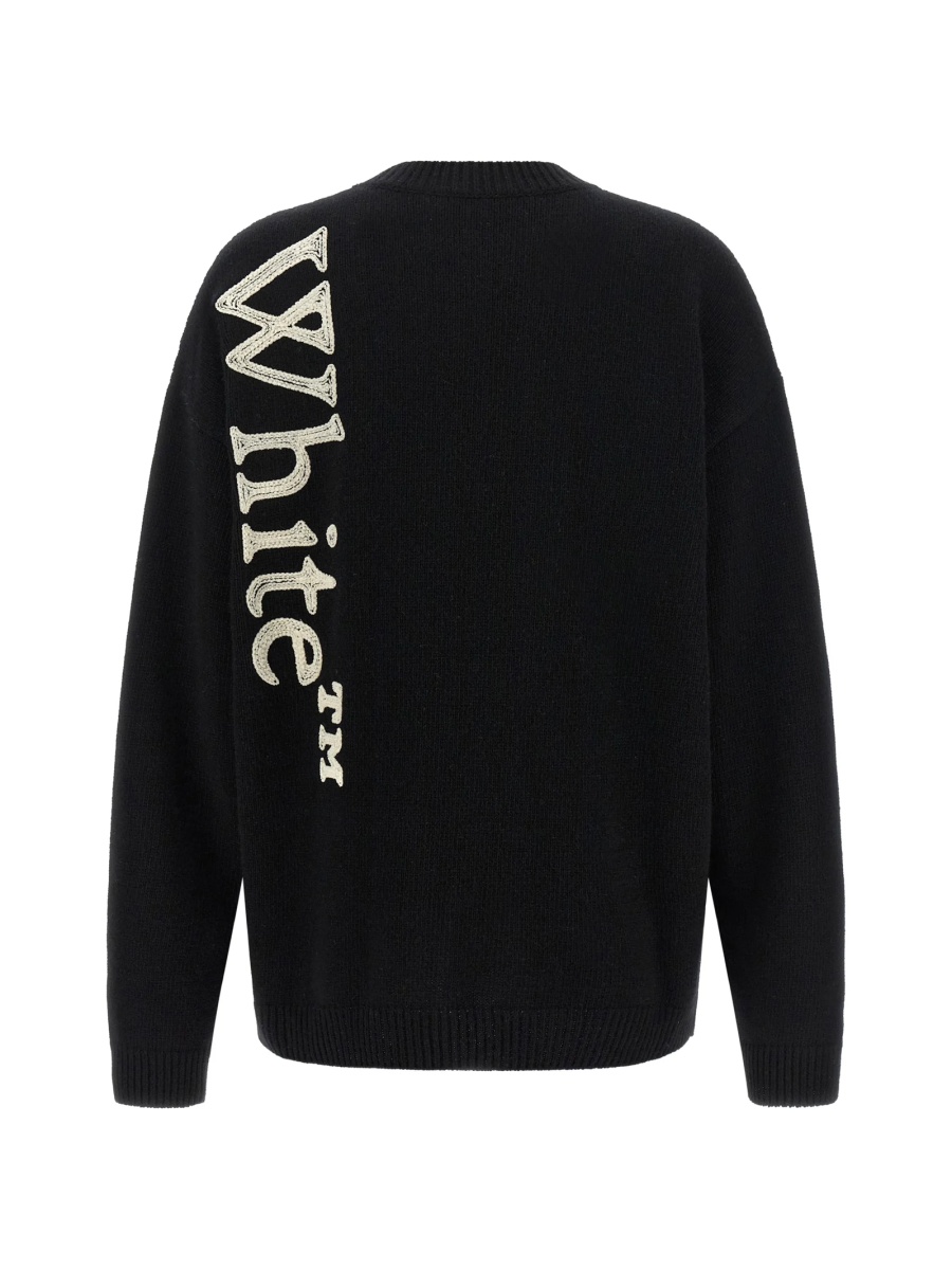 Pulover tricotat Off-White Bookish negru - Img 2