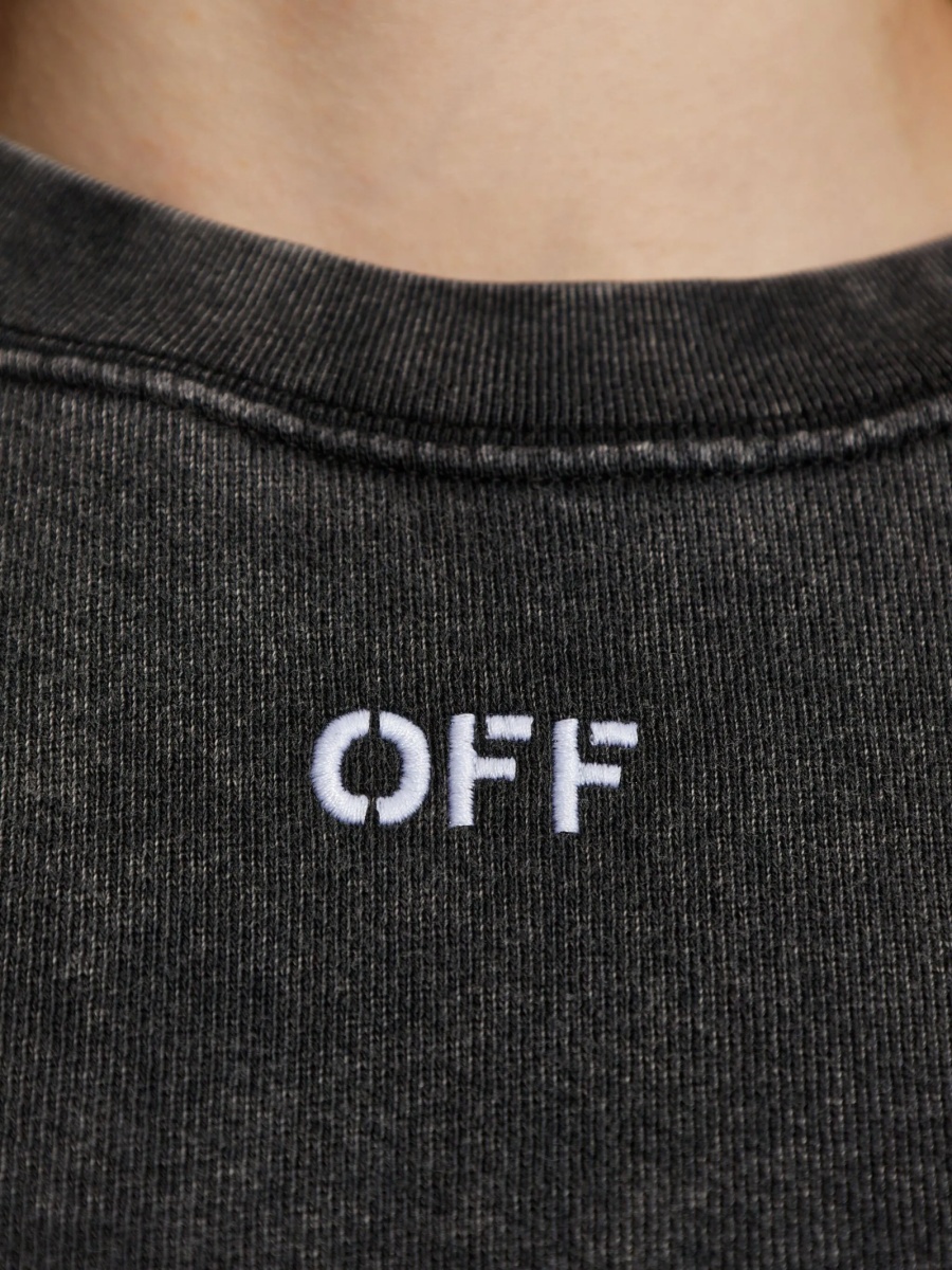 Pulover tricotat Off-White gri - Img 5
