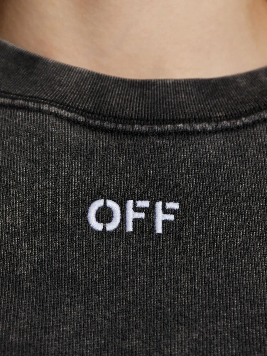 Pulover tricotat Off-White gri - Img 5