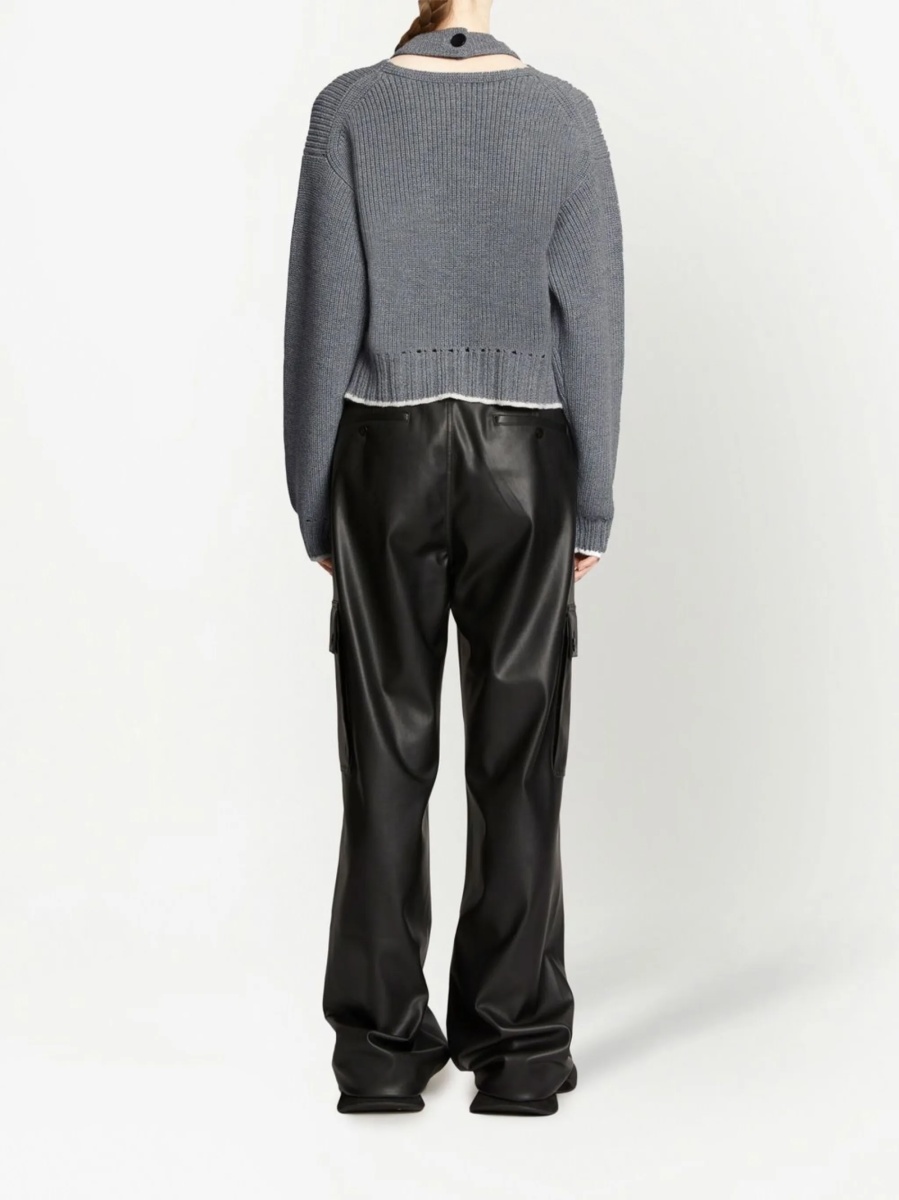 Pulover tricotat PROENZA SCHOULER WHITE LABEL gri - Img 4