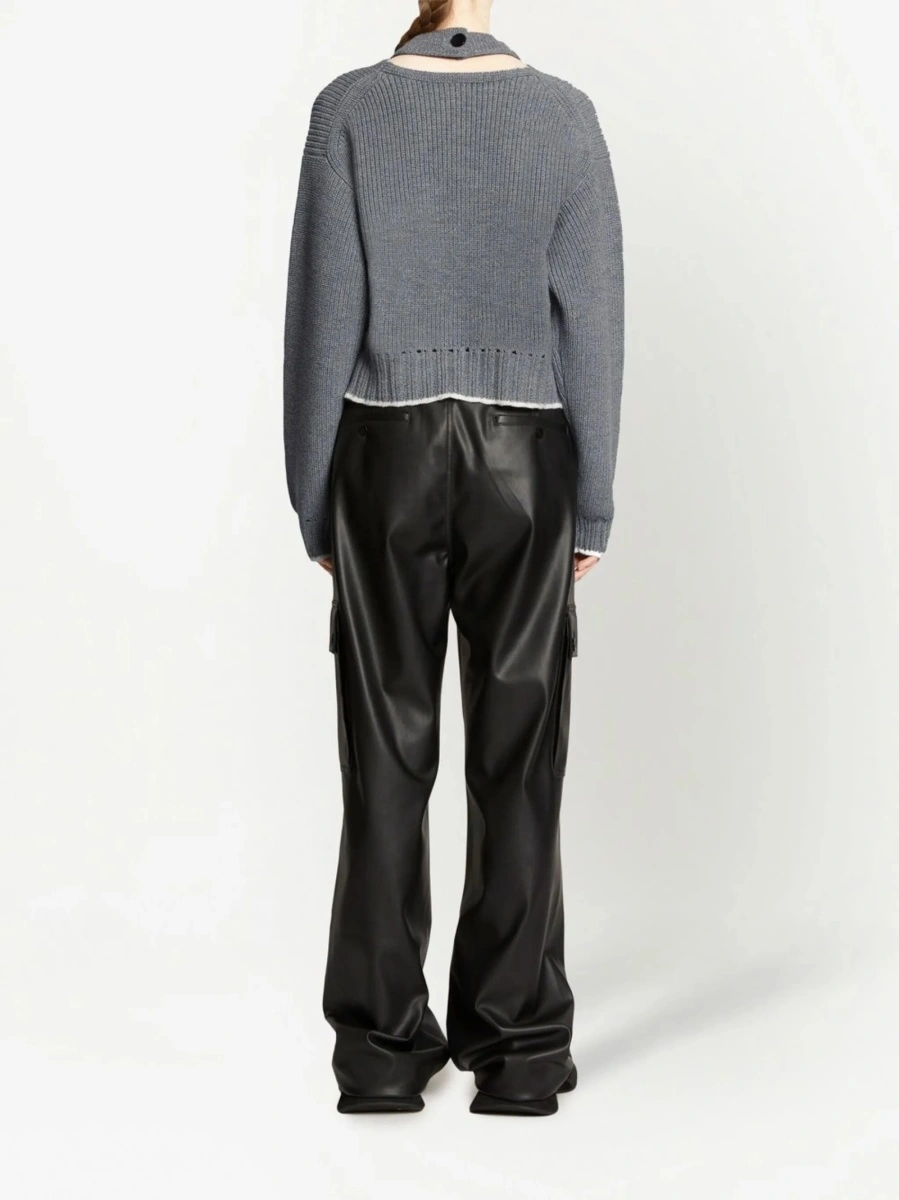 Pulover tricotat PROENZA SCHOULER WHITE LABEL gri - Img 4