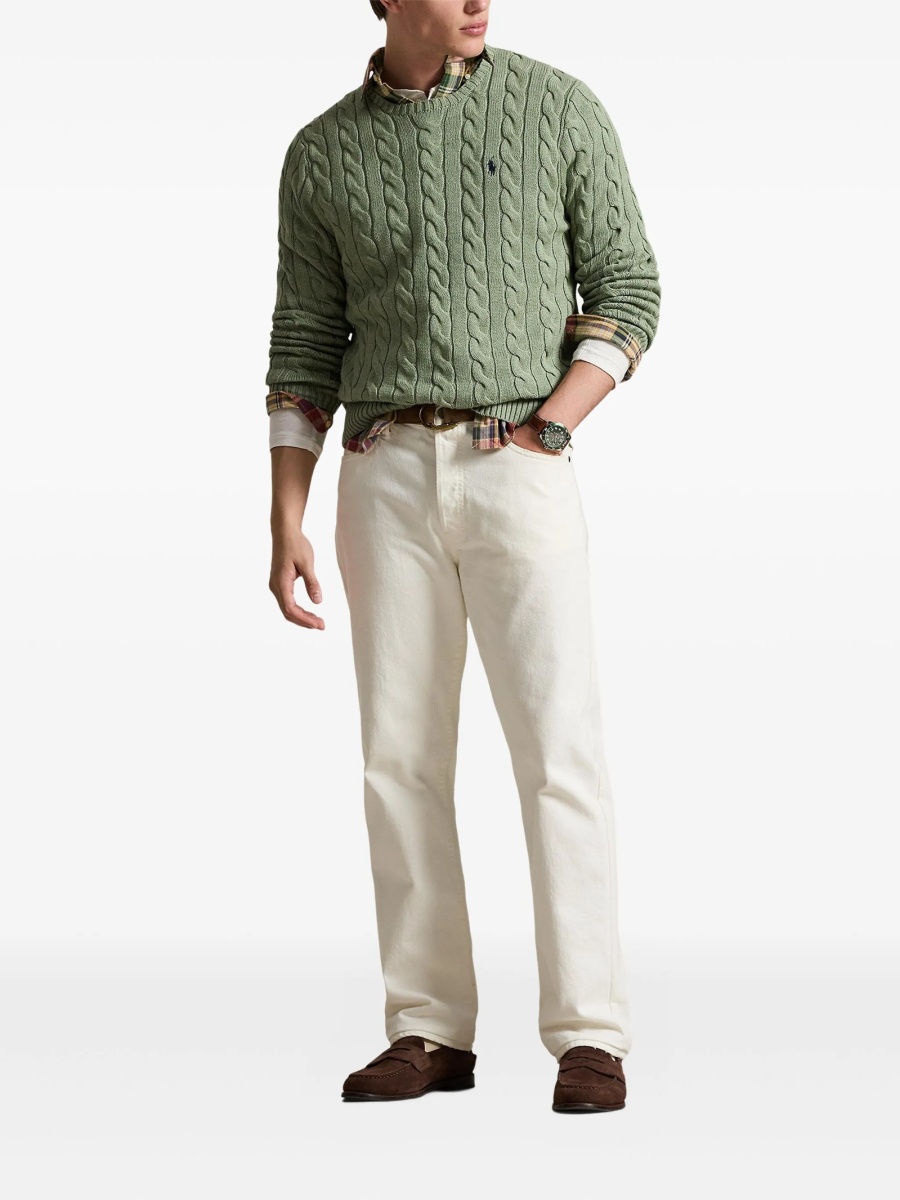 Pulover tricotat Ralph Lauren verde - Img 2