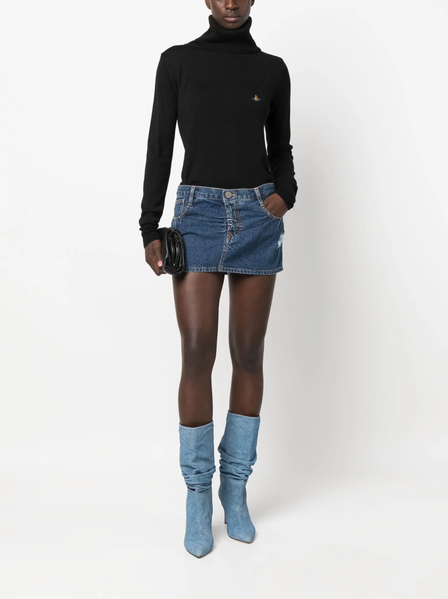 Pulover tricotat Vivienne Westwood negru - Img 2