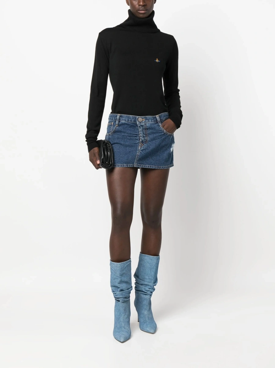 Pulover tricotat Vivienne Westwood negru - Img 2