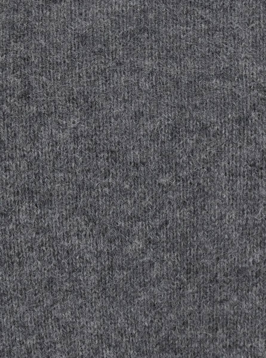 Pulover 'Tristan' Gray Sweater with round neck and Dropped shoulders in blend wool women - Img 3