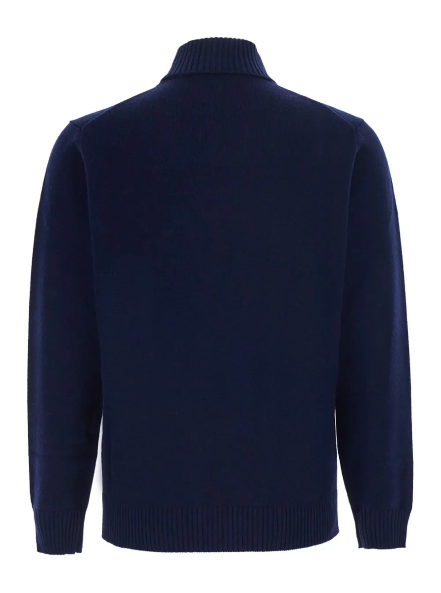 Pulover Turtleneck ML F.7gg with long sleeves and wool and cashmere fabric blue women - Img 2